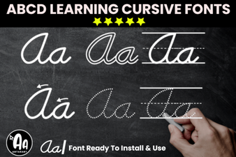 Creative Font Bundle for Cursive Tracing Worksheets