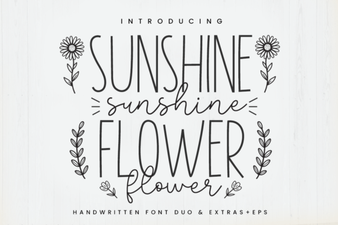 Sunshine Flower Font: Creative Design Projects