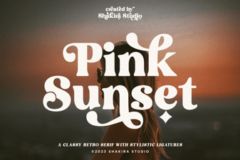 Pink Sunset Font Designs for Creative Projects